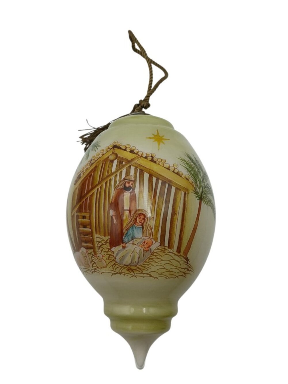 Ne'Qwa Art Joy to the World Nativity Ornament Lisa Alderson Glass Box COA